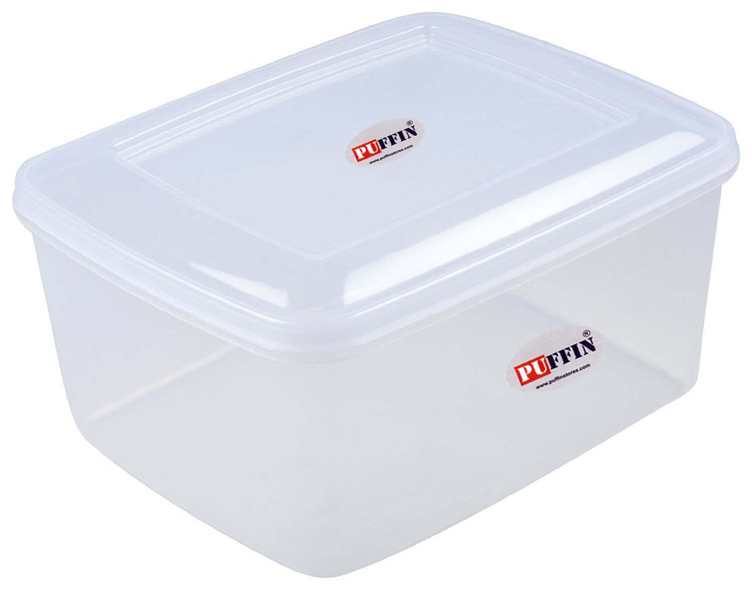 Puffin 34.5 Ltr Multipurpose Plastic Storage Container Box Clear, Transparent