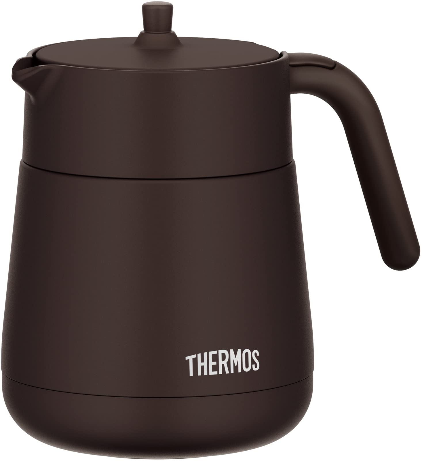Thermos Tte-700 Bw Vacuum Insulated Teapot With Strainer 23.7 Fl Oz (700 Ml), Brown