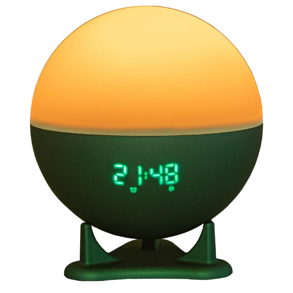 Seeking Deer Wake Up Alarm ClockBluetooth Smart Touch Sense Night Light Table Lamp,8 Kinds Of Sleep Aid White Noise, 16 Colors, 