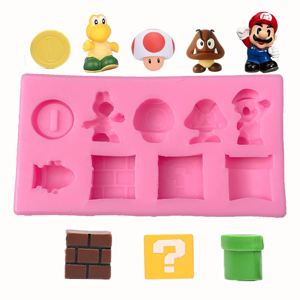 Guratapa 9 Hole Gold Coin Super Yoshi Dragon Mushroom Gold Coins Silicone Molds For Diy Fondant Candy Making Chocolate Mold Dess