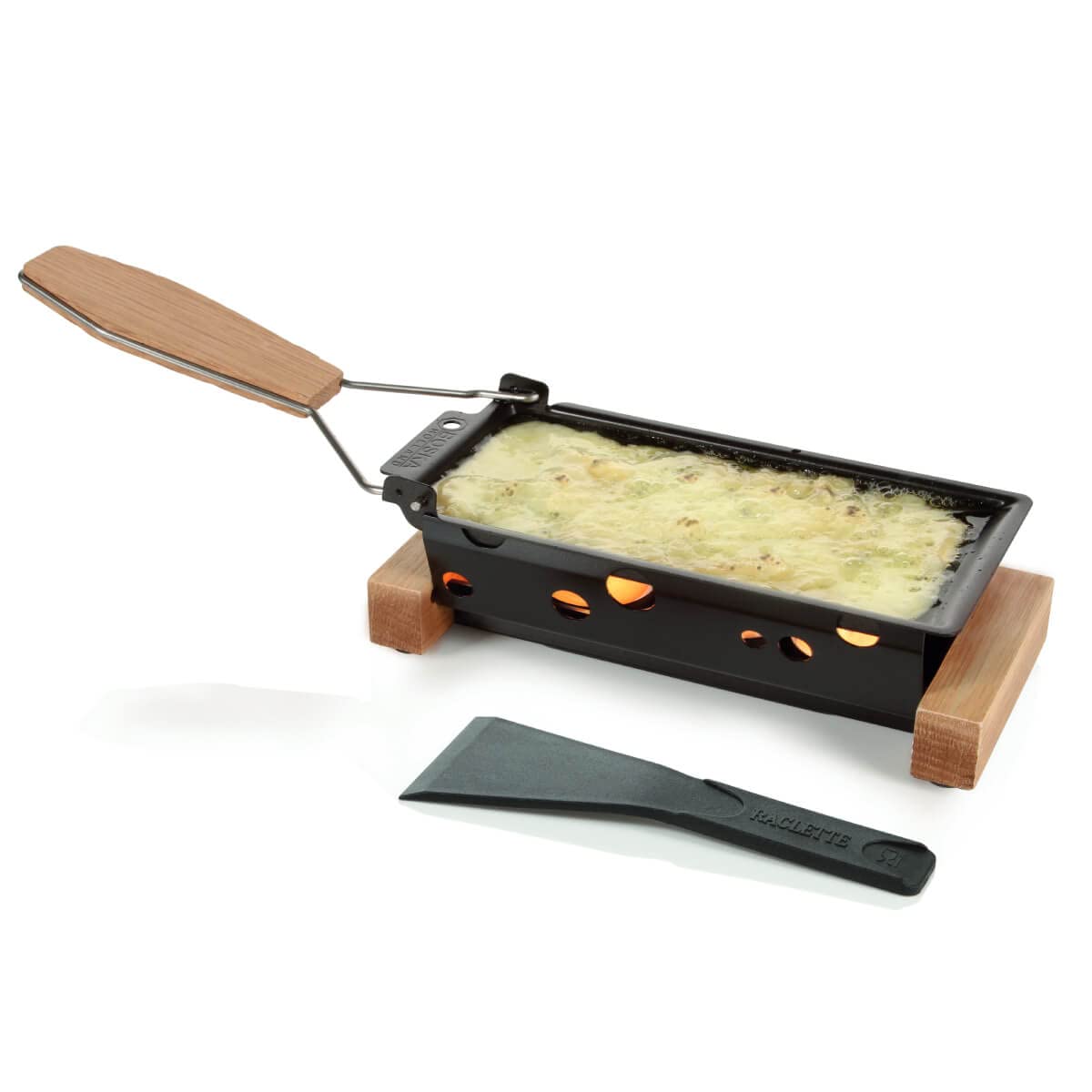 Boska Raclette Grilling Set - Partyclette To Go Set - Suitable For Cheese, Meat, Fish, And Vegetables - Portable Non-Stick - Dis
