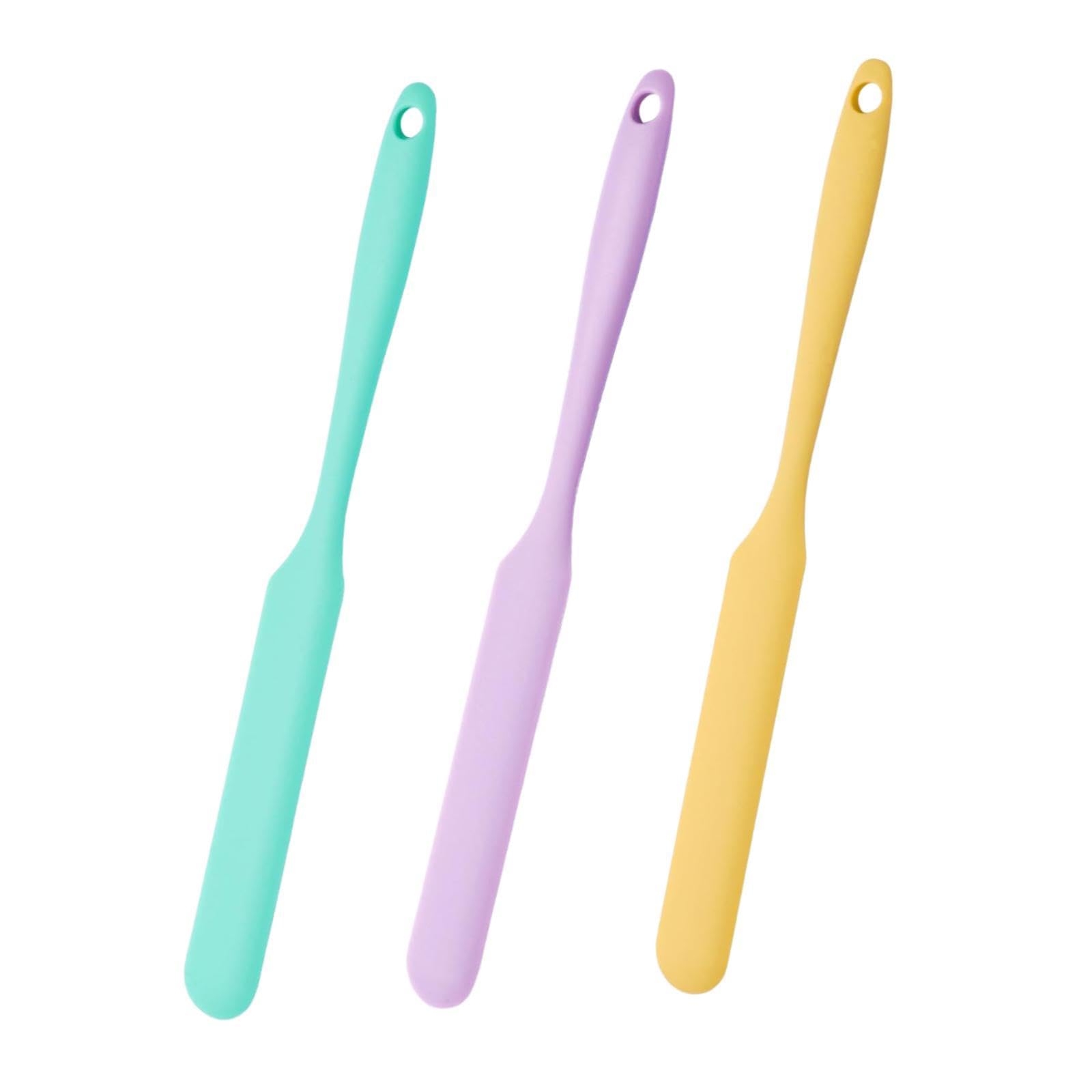 Ecomistiq 3X Silicone Spatula Sturdy Versatile Long Handle For Cooking Scraping Beauty | Cooking Utensils | Kitchen Tools & Gadg