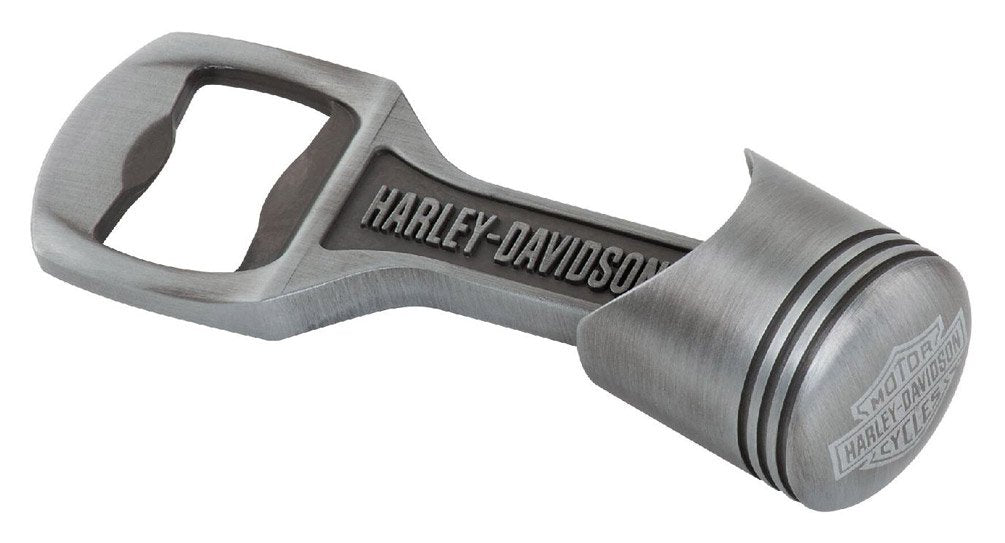 Harley-Davidson Engraved H-D Piston Bottle Opener, Pewter Finish Hdl-18573