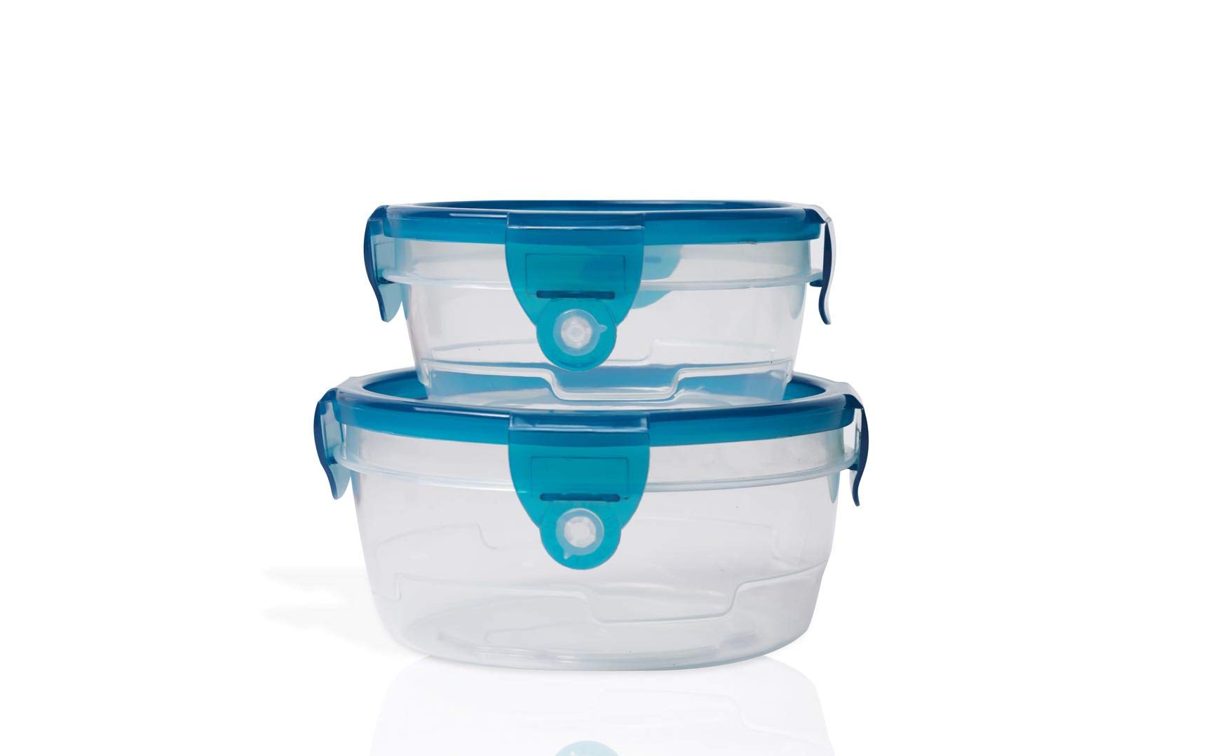 Handy Gourmet Flexi-Top Reusable Containers, Bpa Free - Round, Set Of 2