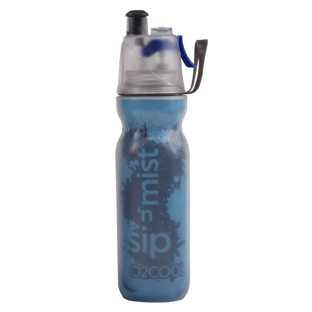 O2COOL ArcticSqueeze Insulated Mist 'N Sip Squeeze Bottle 20 oz.  Blue/Blue Splash