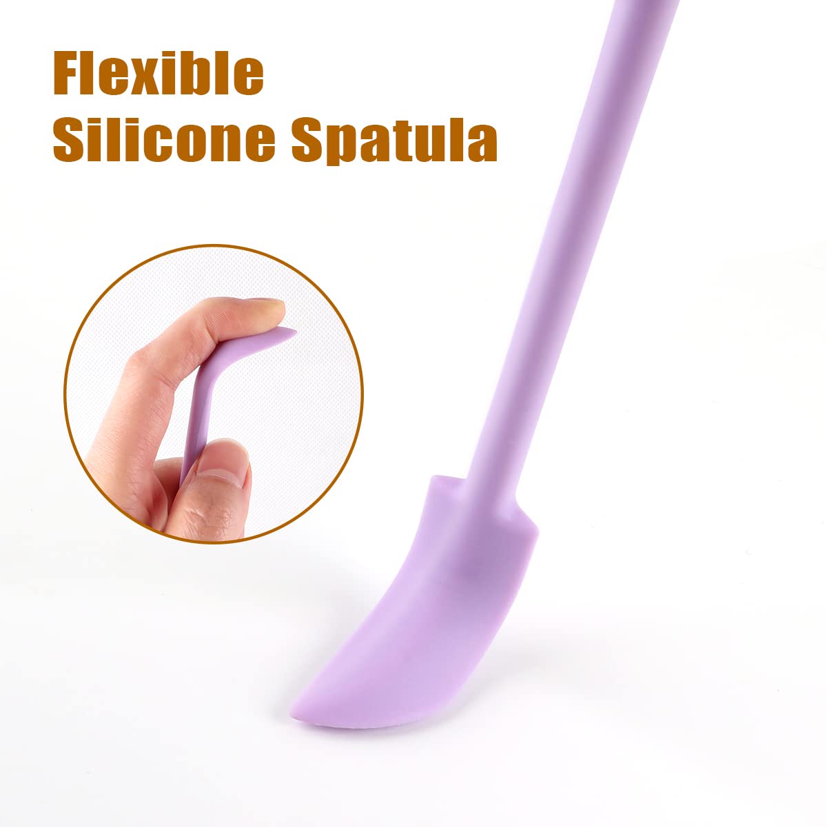 Barsone Makeup Spatula Set - 6Pcs Silicone Mini Scrapers for Beauty & Food, Multicolor, Model 2633