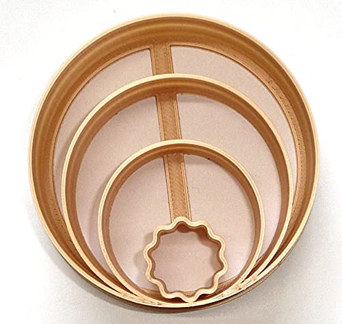 Yngllc Circle Design Pattern Concha Cutter Mexican Sweet Bread Stamp Made In Usa Pr4395, Gold