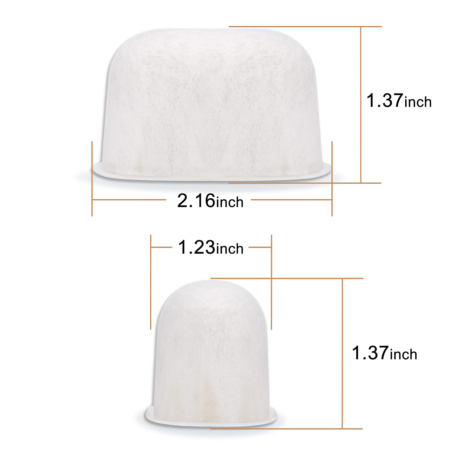 Geesta Premium 6-pack Water Filters For Replacement Breville BWF100 with Ion Exchange Resin inside  white  12.09 x 6.22 x 2.6 inches (FBA_Geesta03)