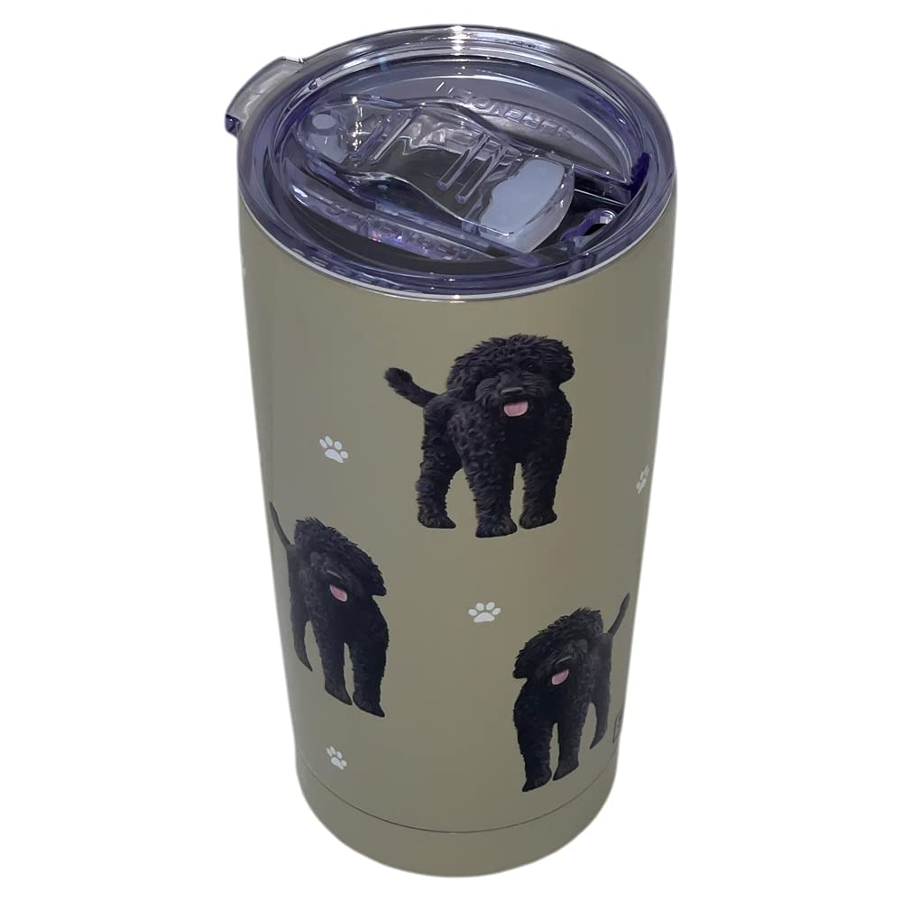 Black Labradoodle Tumbler Serengeti 16 Oz. Stainless Steel, Vacuum Insulated Tumbler With Spill Proof Lid - 3D Print - Insulated