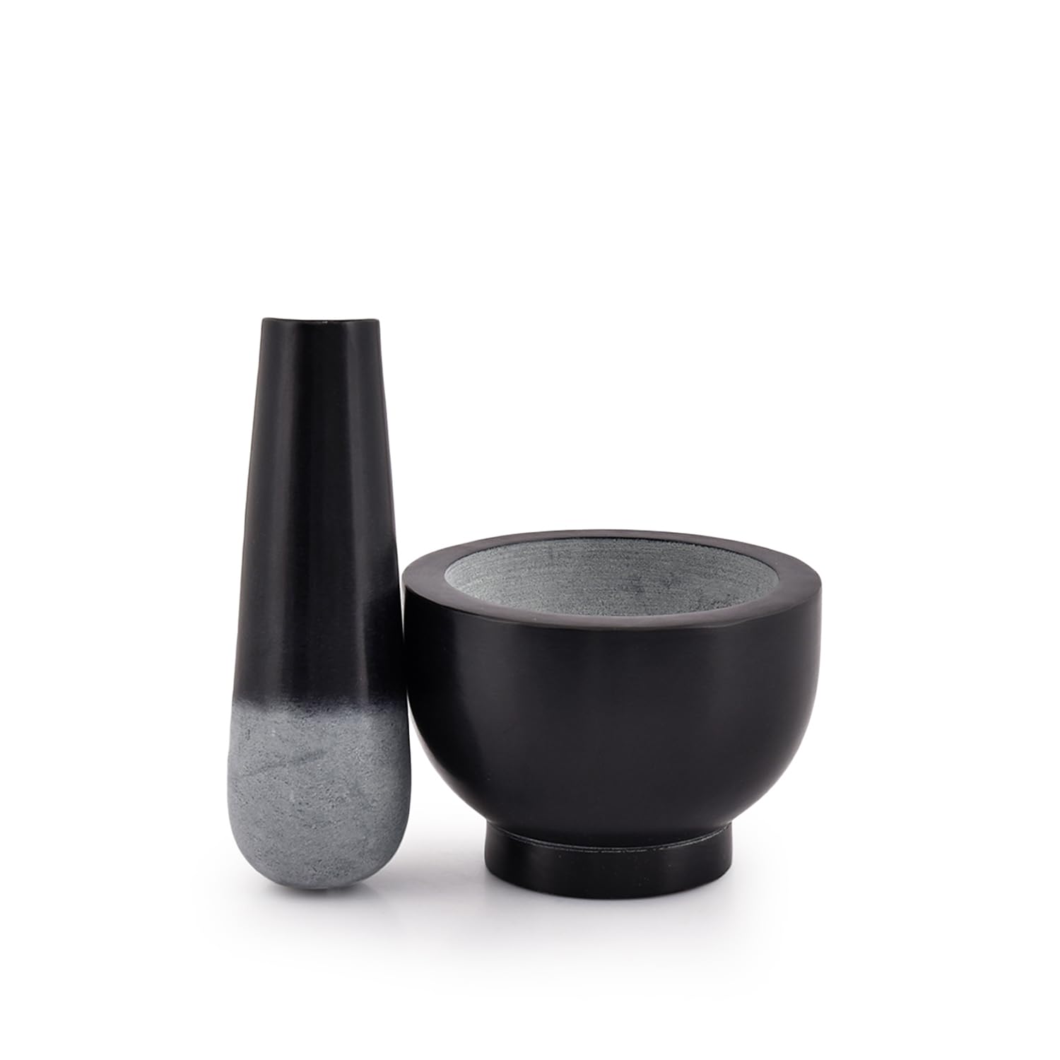 Kaizen Casa Stone Mortar And Pestle, For Grind Spices, Powder Pesto, Mash Herbs, Crush Pills, Regular Size (3.75 ''X2.75 '' Mort