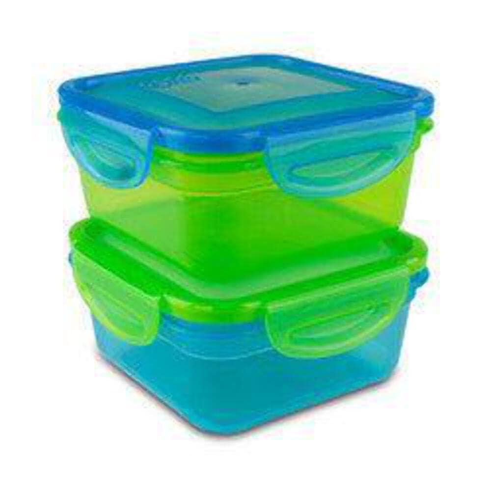 Cool Gear Air Tight Food Storage Lunch Box 1.85 Cup, 2-Pack