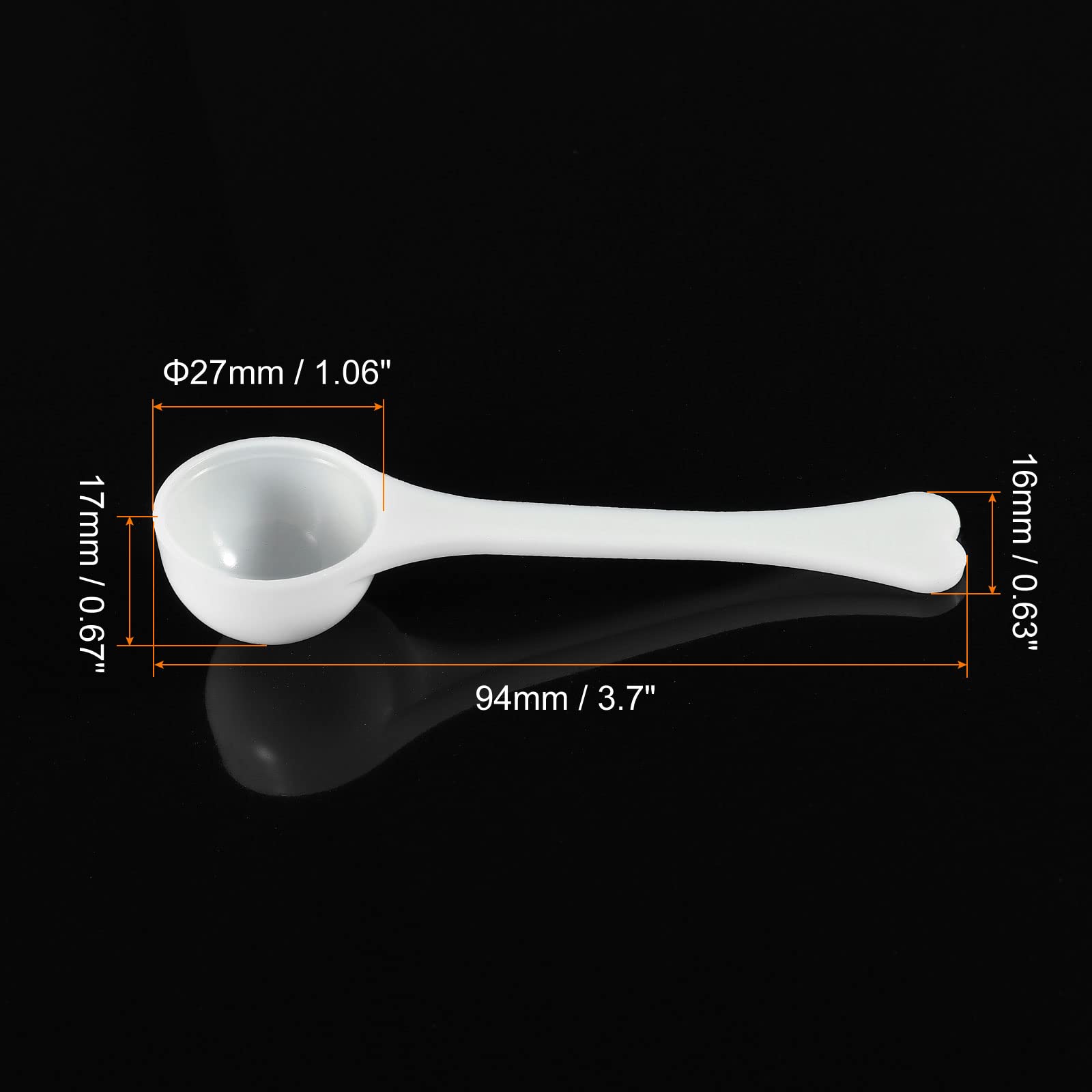Meccanixity Micro Spoons 3 Gram Measuring Scoop Plastic Round Bottom Mini Spoon For Home Kitchen Powder Measurement Baking 15Pcs