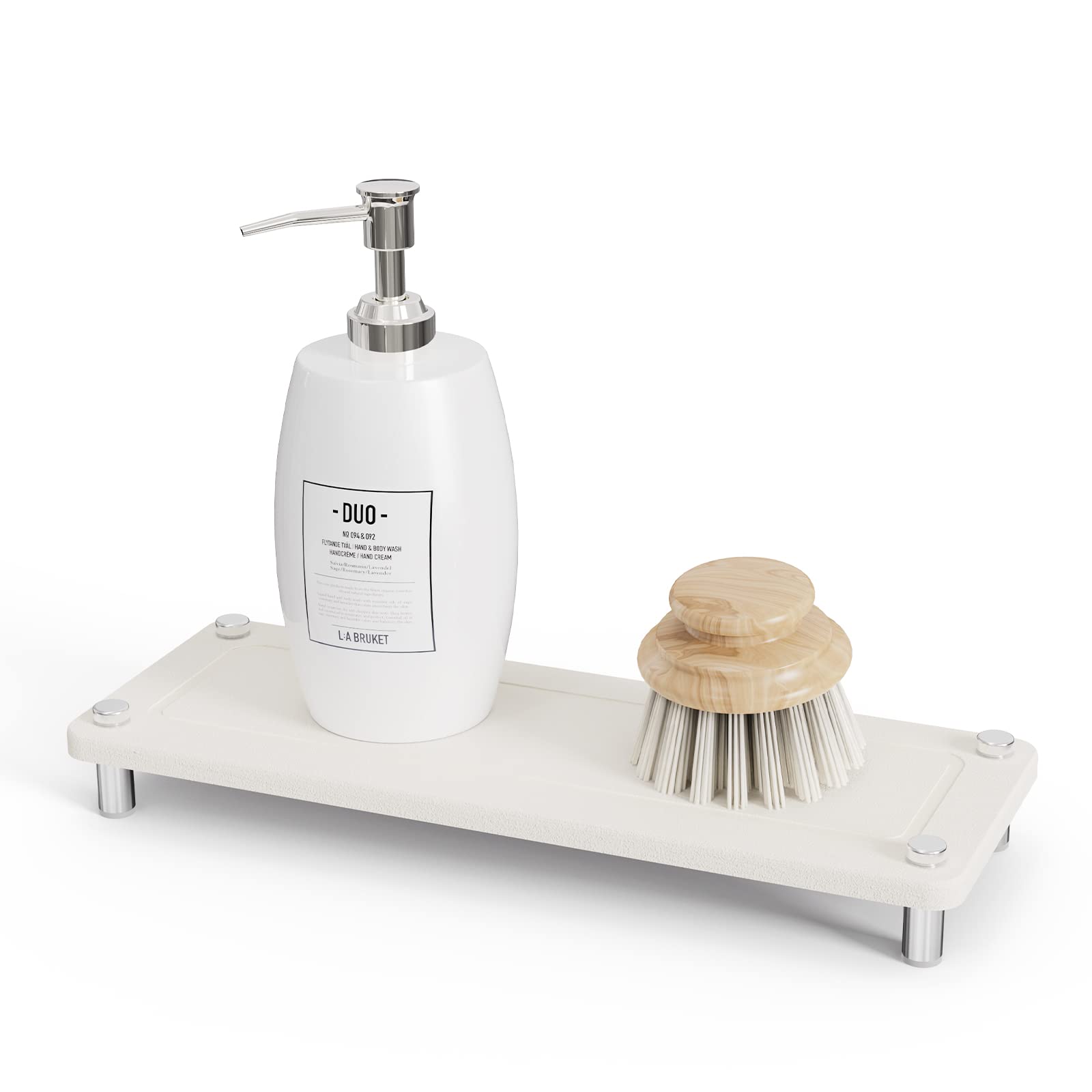 Johamoo Fast Drying Stone Sink Tray, Bathroom Instant Dry Sink Organizer, Diatomaceous Earth Water Absorbing Stone Tray For Kitc