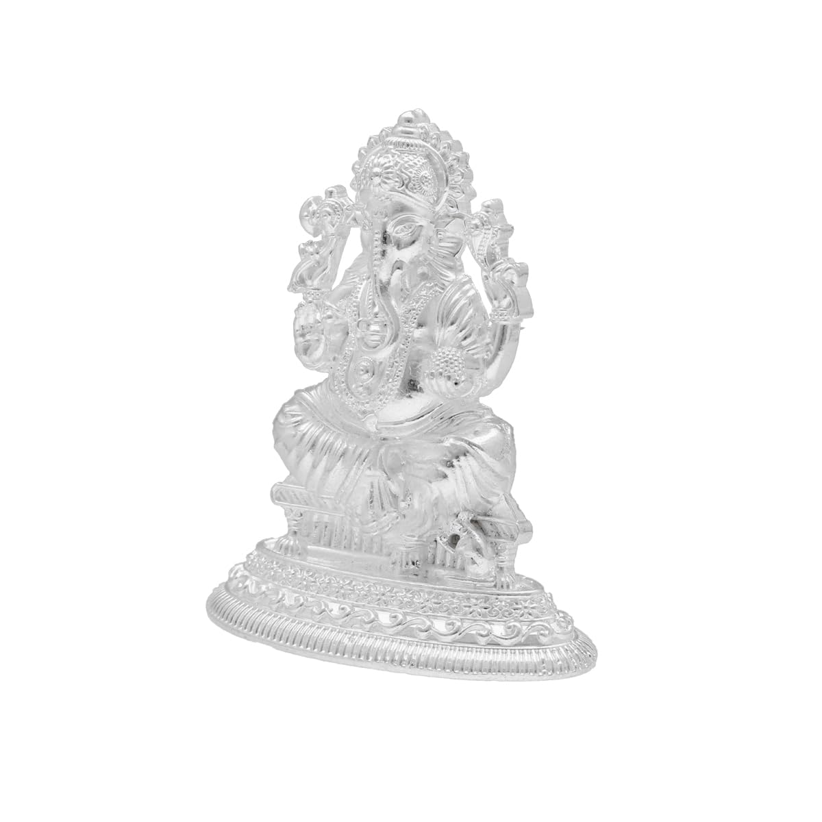 Sri Jagdamba Pearls Dealer 8 Grams Silver Almighty Lord Ganesh Idol | Silver Idols Of Gods, Murti, Suitable To Store In Pooja Ro