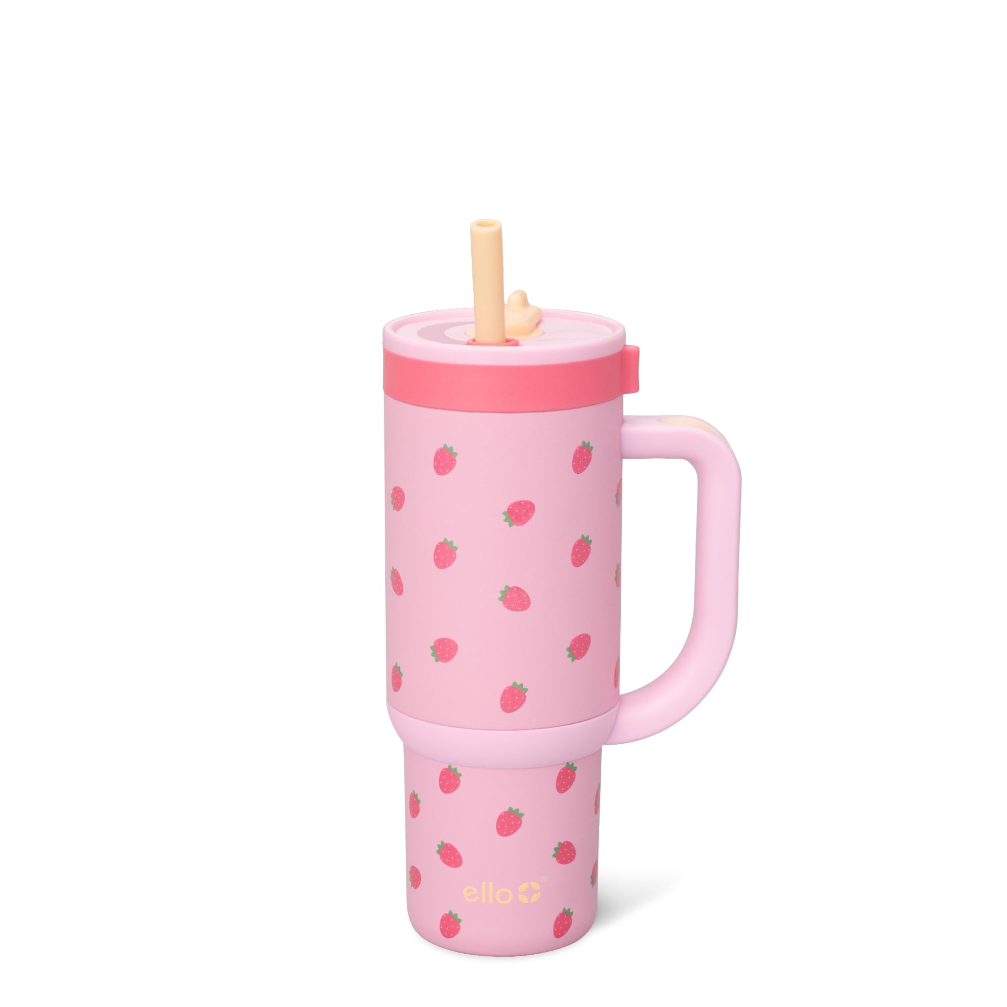 Ello Oasis 18oz Stainless Steel Kids Tumbler with Handle & Retracting Straw, 100% Leakproof, Double-Wall Vacuum Insulated, Kids 