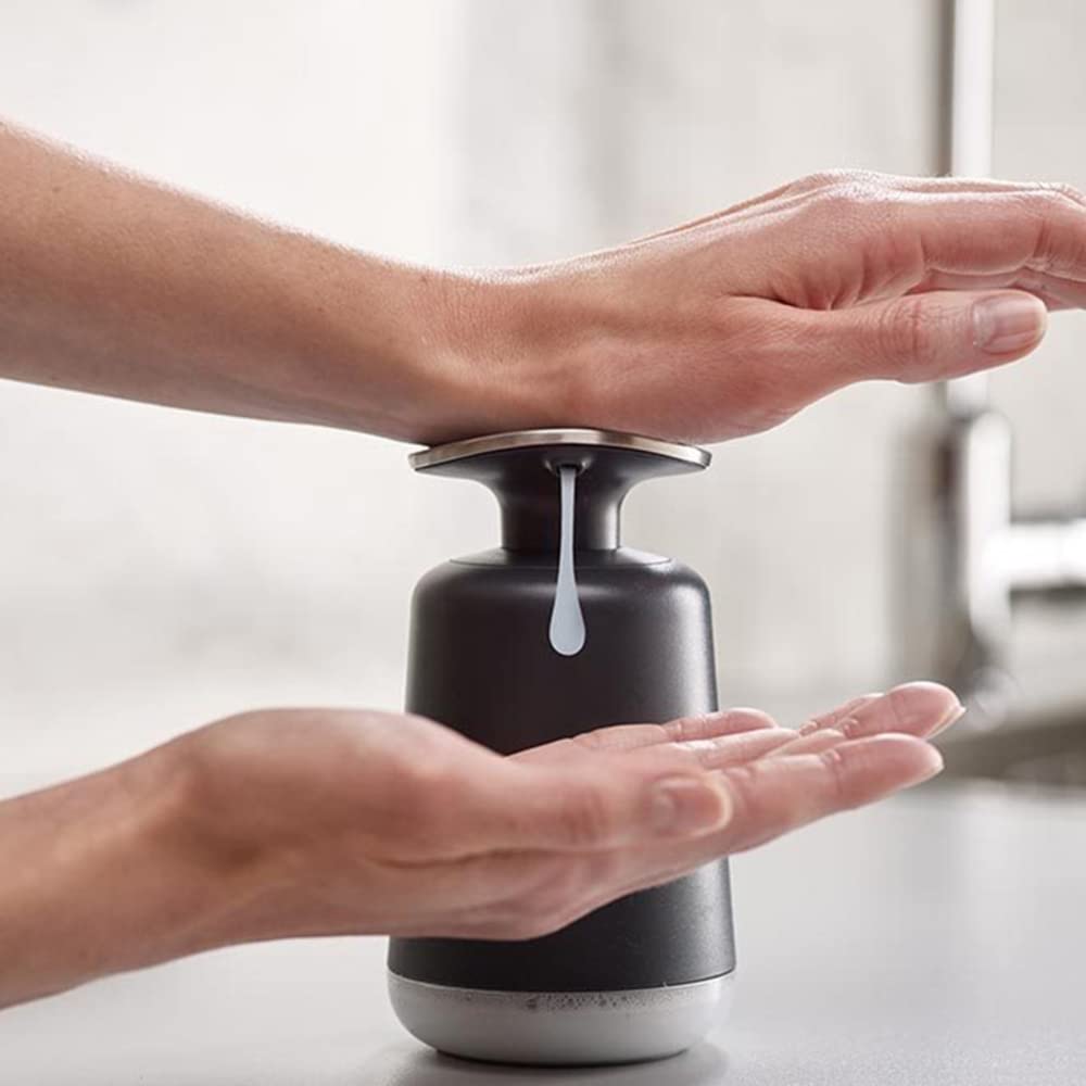 Joseph Joseph Presto Hygienic Easy-Push Soap Dispenser With Wide Pump, One-Size, Gray