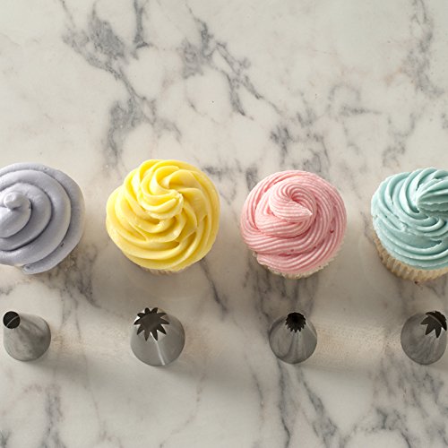 Nordic Ware 6-Piece Jumbo Decorating Tip Set, Metal