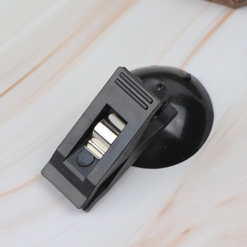 Opexicos 4Pcs Removable Towel Card Holder Fixing Clip Car Ticket Clip Suction Cup Bracket