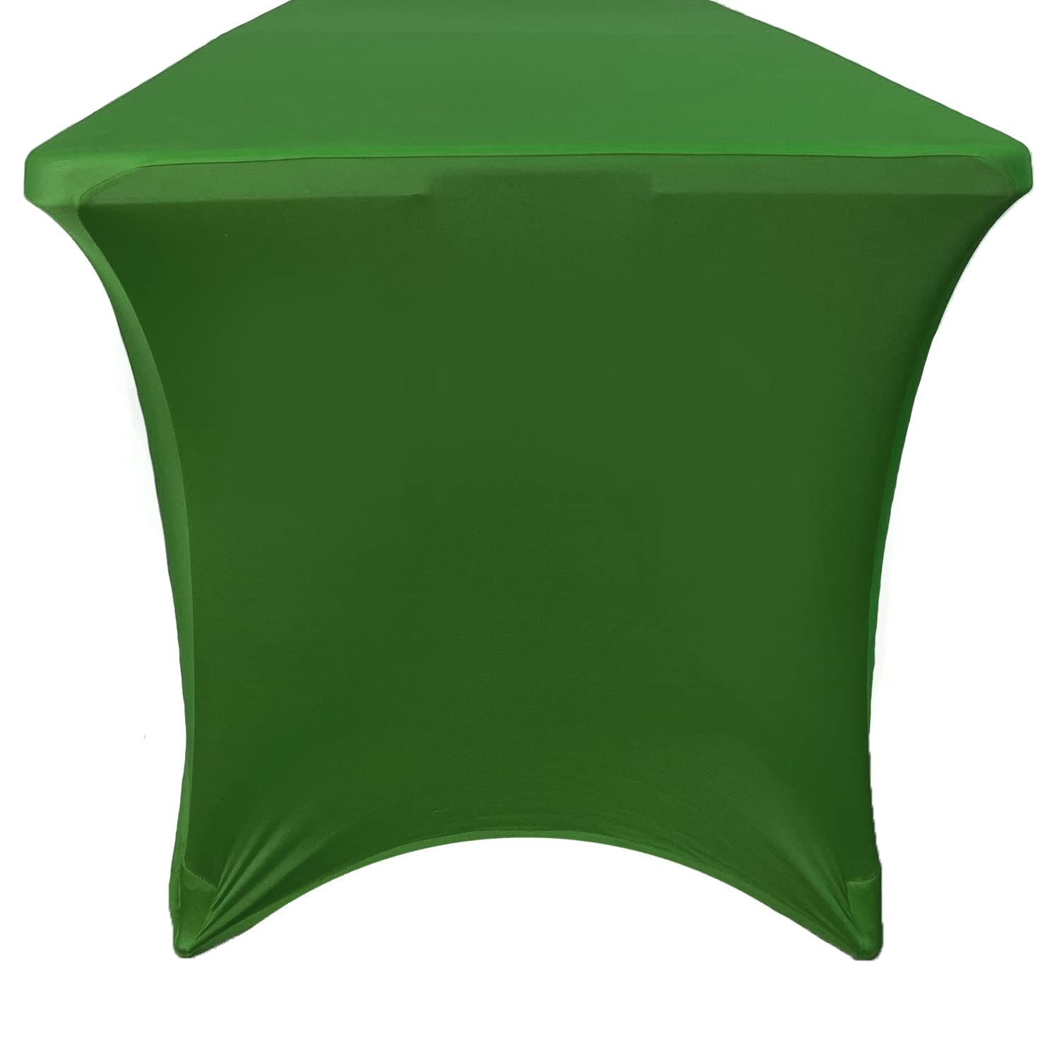 Your Chair Covers - 6 Ft Rectangular Fitted Spandex Tablecloths Patio Table Cover Stretchable Tablecloth - Emerald Green