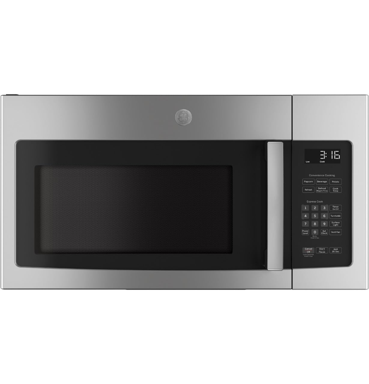 GE JVM3162RJSS 30 120 Volts 1.6 cu. ft. Capacity Over the Range Microwave with Convertible Venting and 1000 Watts in Stainlesss 
