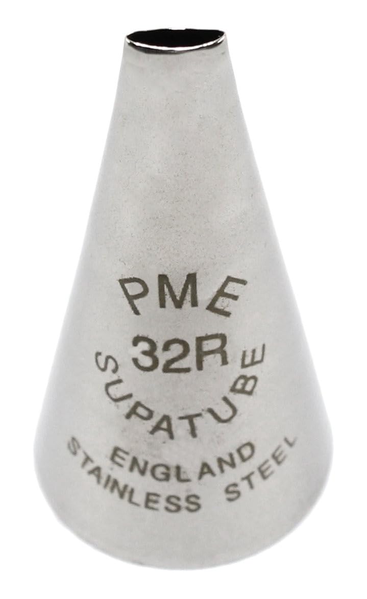Pme 32R Seamless Stainless Steel Medium Ribbon Supatube, Decorating Tip
