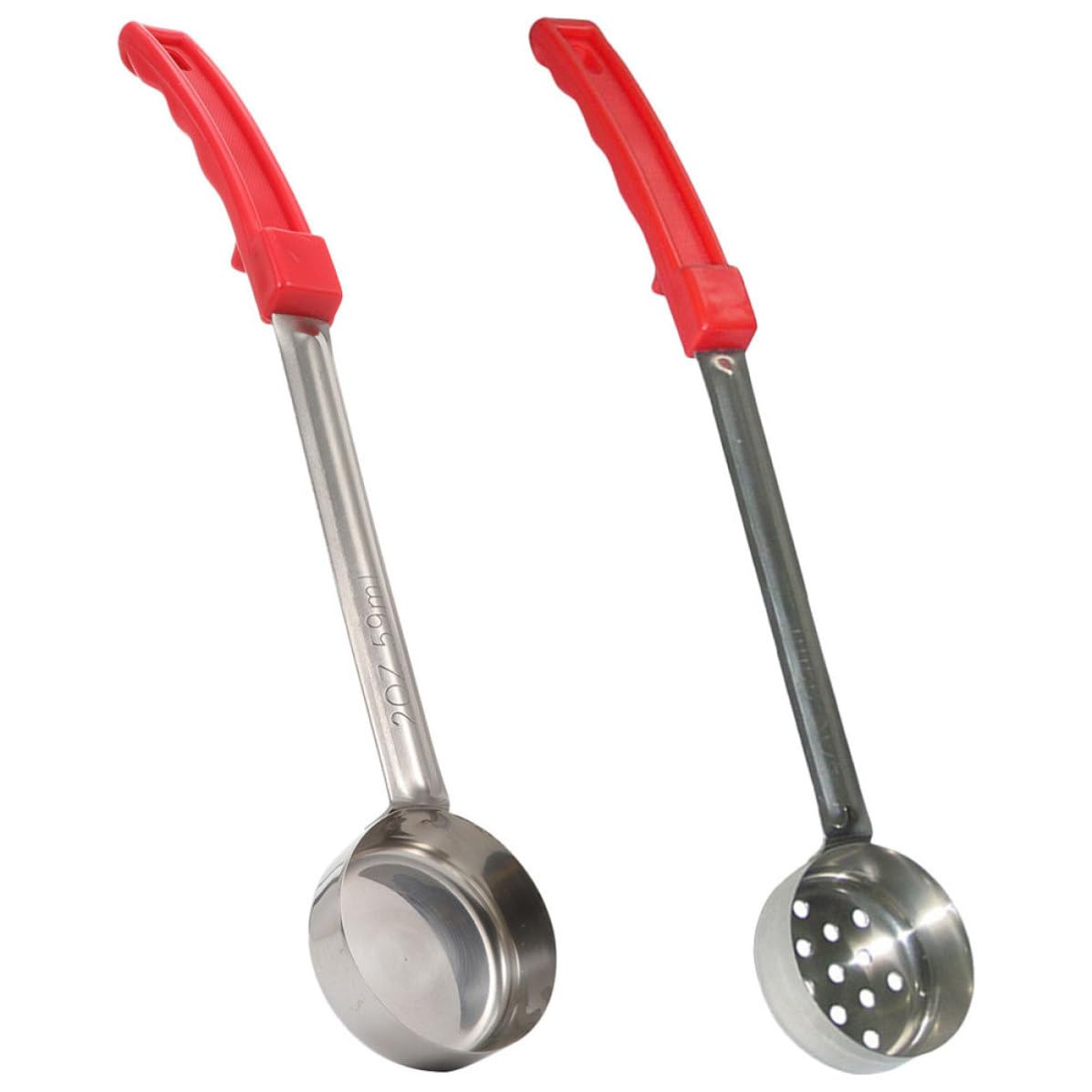 DEARMAMY Serving Spoons with Long Handle Portion Control 2pcs Stainless Steel Easy to Clean Kitchen Ladles for Even Spreading fo