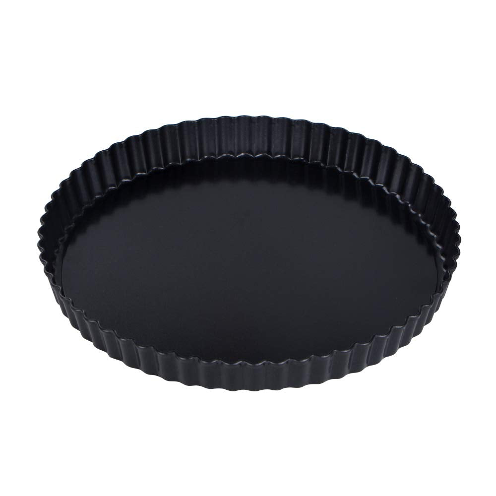 Webake 9 Inch Round Tart Pan With Removable Loose Bottom, Non-Stick Carbon Steel Fluted Flan Quiche Pan Large Tart Tin