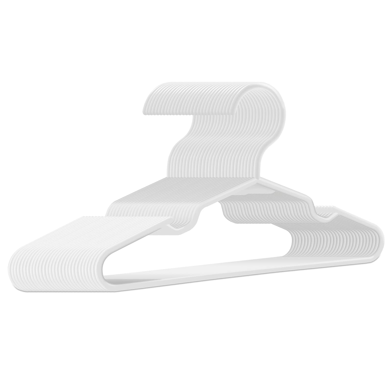 Trusir Kids Hangers 50 Pack - 11. 5 Inch Baby Hangers For Closet - White Hangers For Closet - Toddler Hangers For Clost & Child