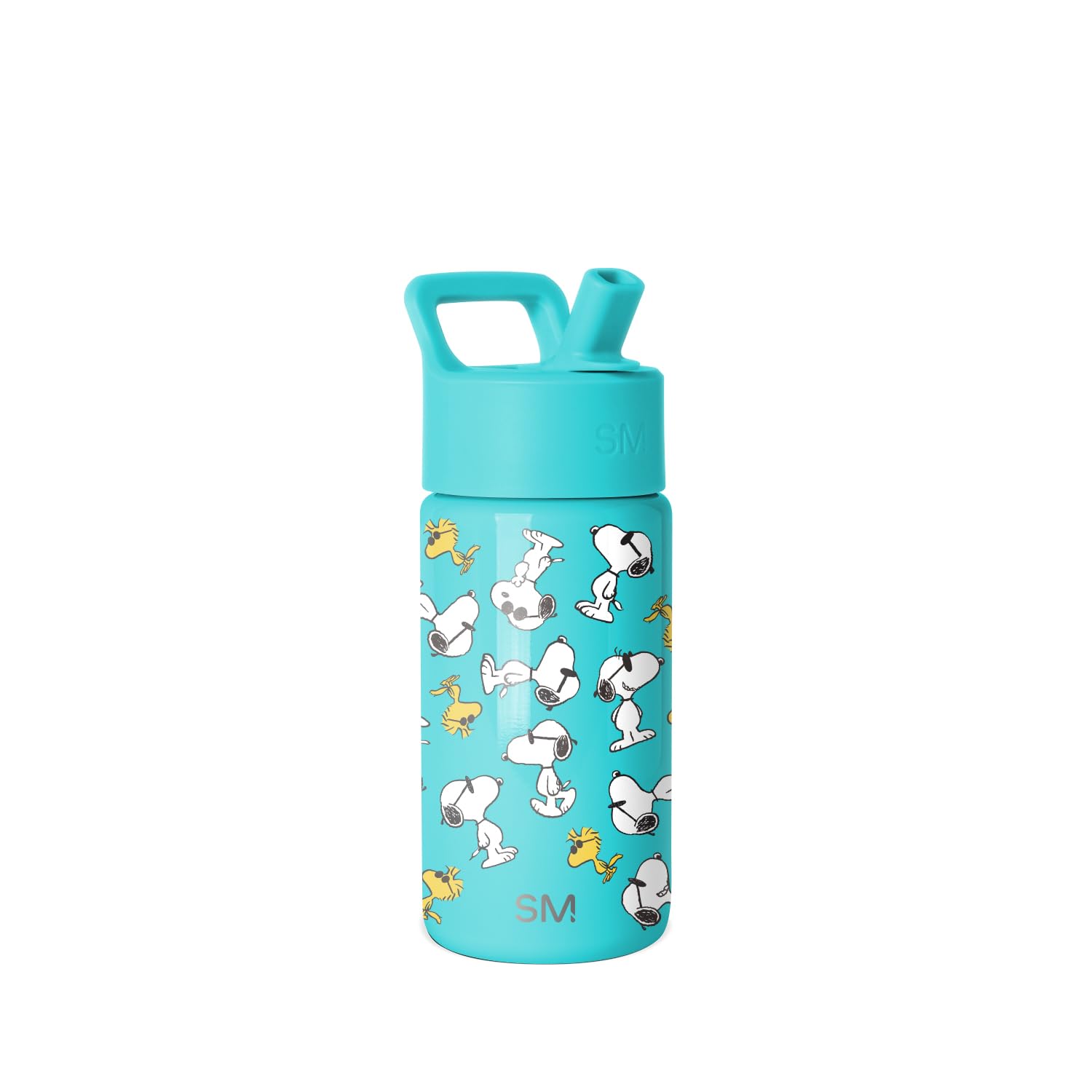 Simple Modern Peanuts Kids Water Bottle with Straw Lid | 14oz Insulated Stainless Steel Kids Tumbler & Spill Proof Toddler Cup f