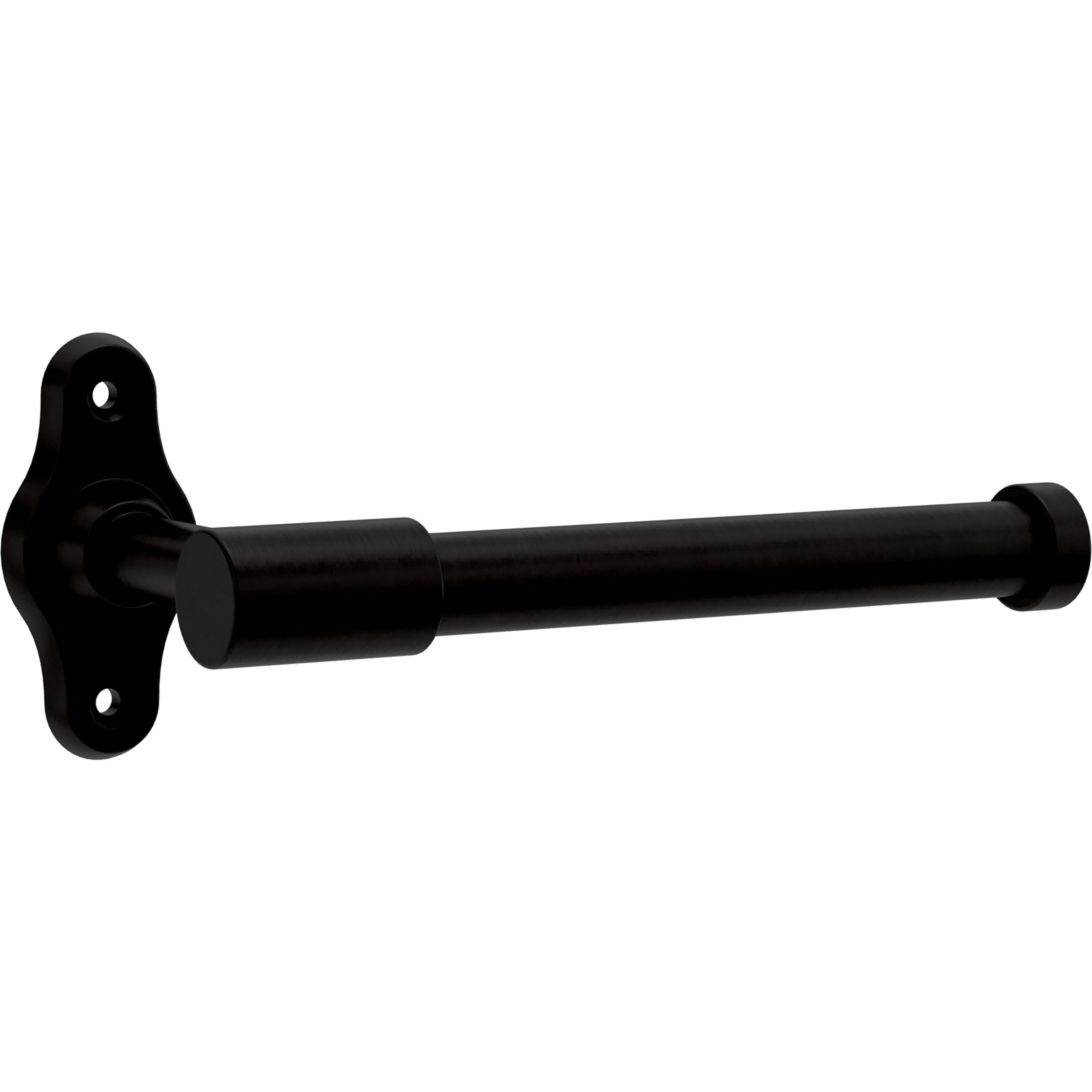 Franklin Brass Calloway (1-Pack) Toilet Paper Holder Matte Black Euro Tissue Roll Holder Single Post Toilet Tissue Holder Wall B