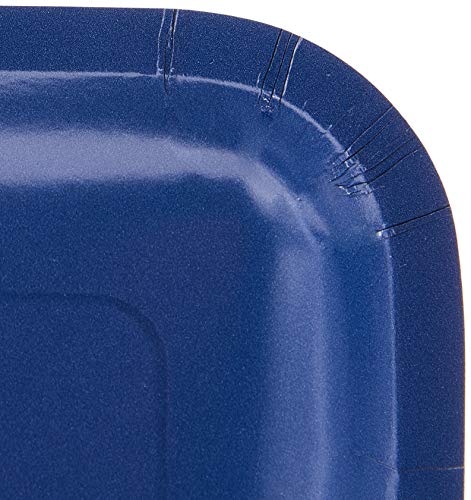 Creative Converting Touch Of Color 18 Count Square Paper Lunch Plates, Navy