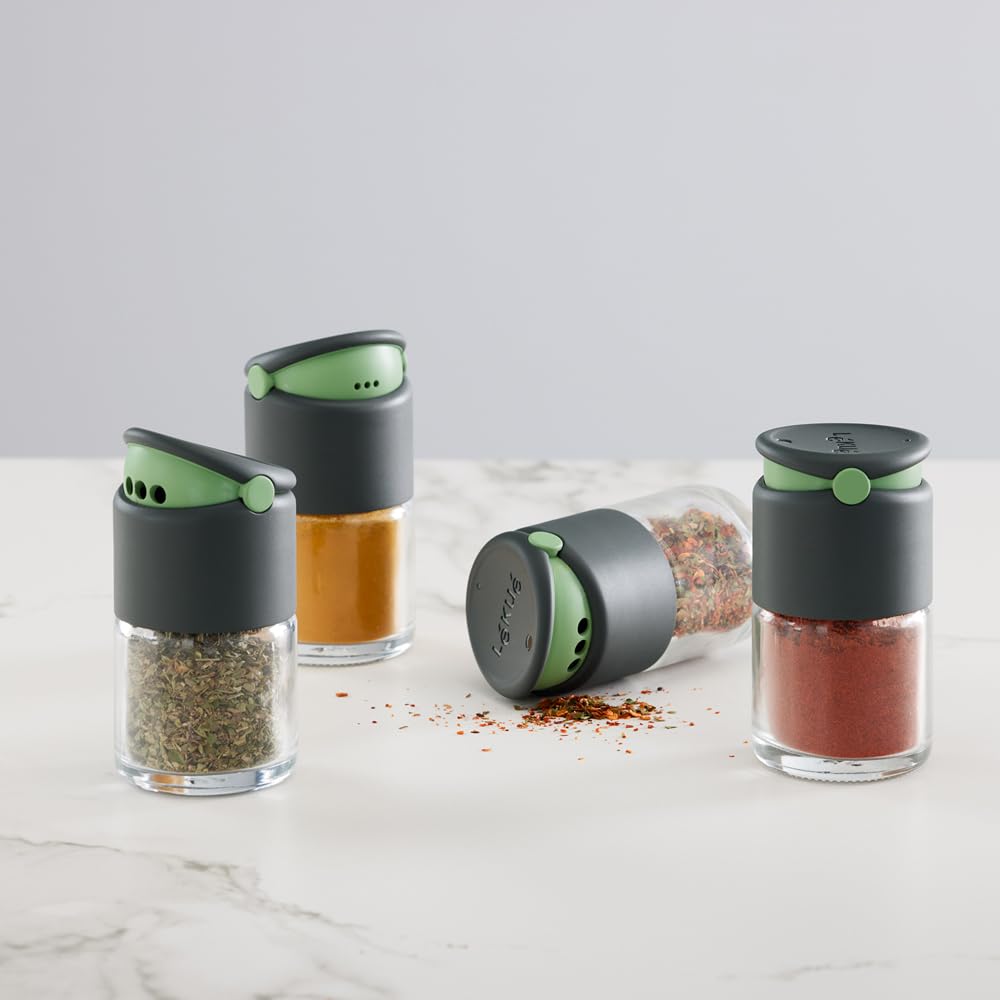 L?ku? 2.7oz Shaker Spice jar  set of 4  Clear