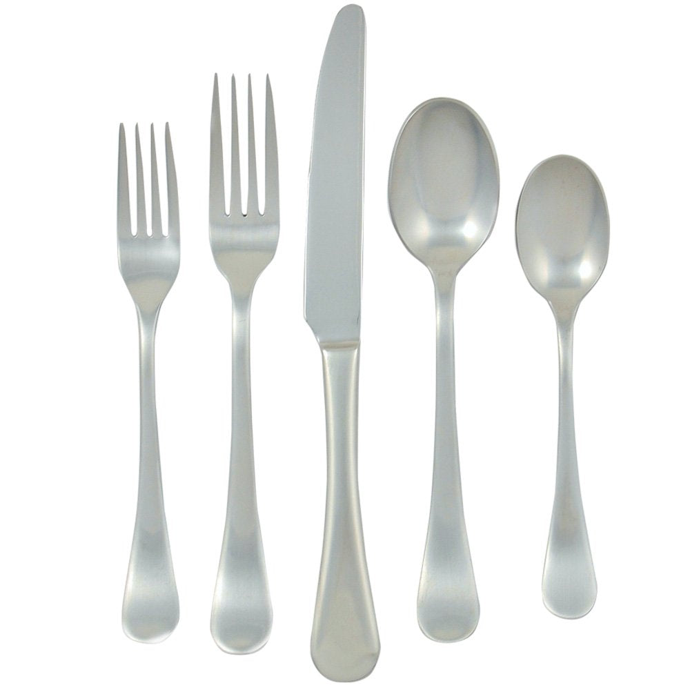 Ginkgo International Bergen 42-Piece Stainless Steel Flatware Place Setting, Service For 8 Plus 2-Piece Hostess Set