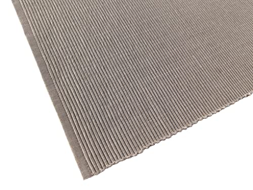 Avka Studio 100% Cotton Ribbed Placemats - Set Of 4-13 X 19 Inches - Taupe - Everyday Cloth Table Mats - Thick Construction, Was