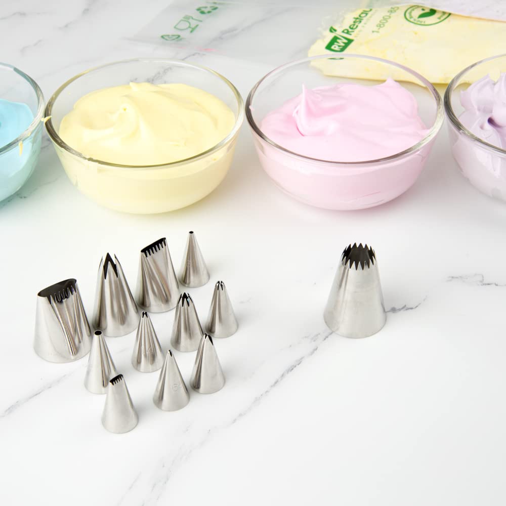Restaurantware Pastry Tek Piping Tip 1 Round Round Tip For Icing - #10 Corrosion-Resistant Stainless Steel Icing Tip Dishwasher-