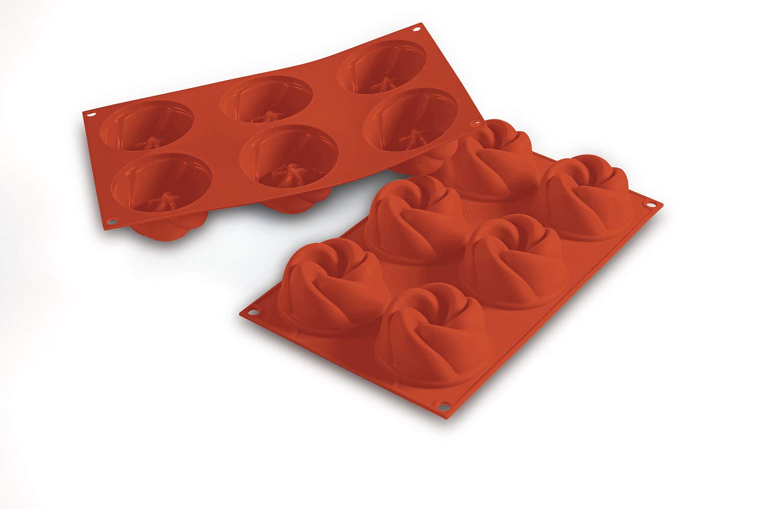 Silikomart Professional Sf158 Silicone Mold Vertigo 3.7 Ounce, 3 Inch Diameter X 1.5 Inch High, 6 Cavities