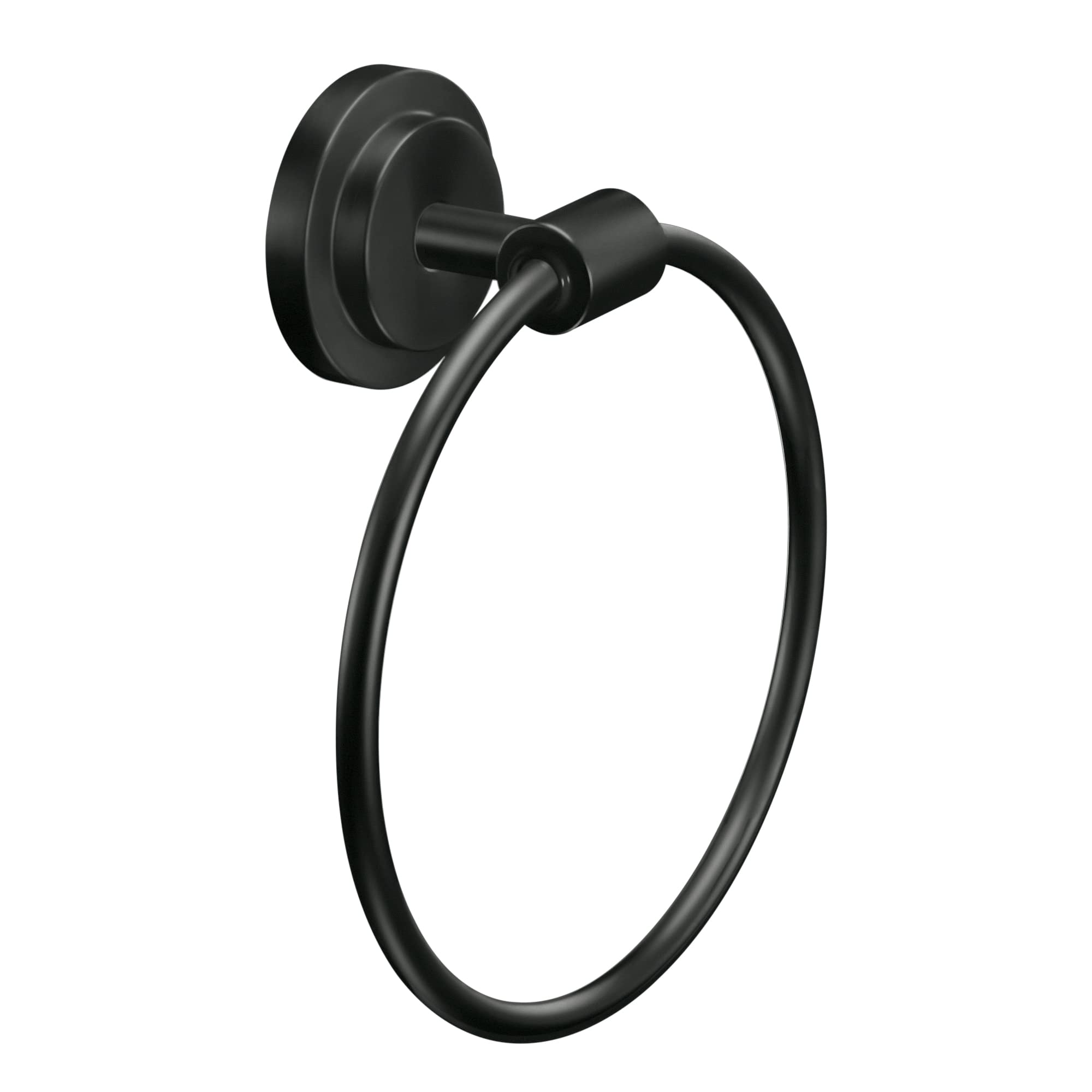 Moen DN0786BL Iso Collection Bathroom Hand Towel Ring  Matte Black