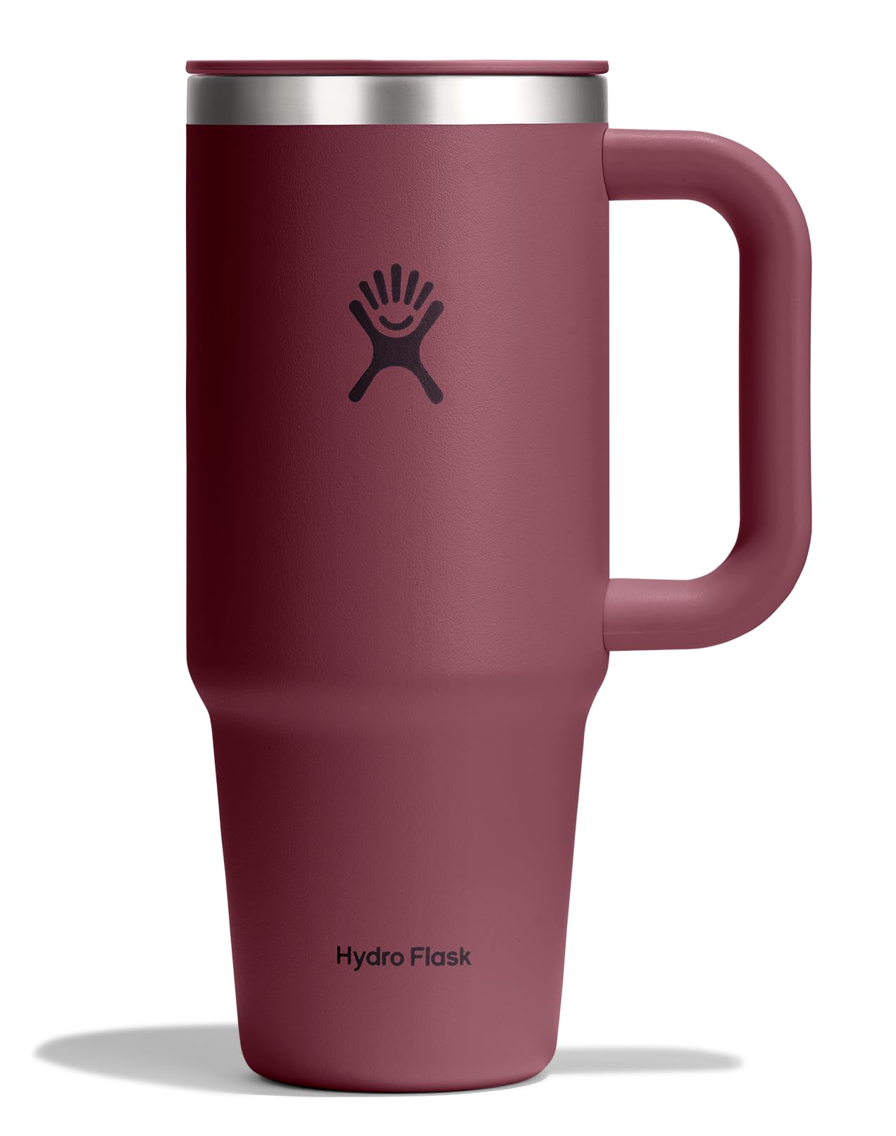 Hydro Flask Coffee Travel Tumbler Mug  Insulated Stainless Steel, Leak Proof Hot & Iced Coffee Cup 24 Oz Burgundy