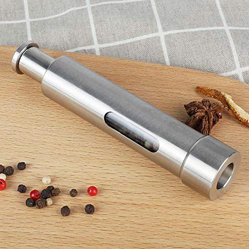 Grillmatic - One-Handed, Mini Thumb Push Button, Stainless Steel, Himalayan Sea Salt, Black Peppercorn And Gourmet, Stove, Grill