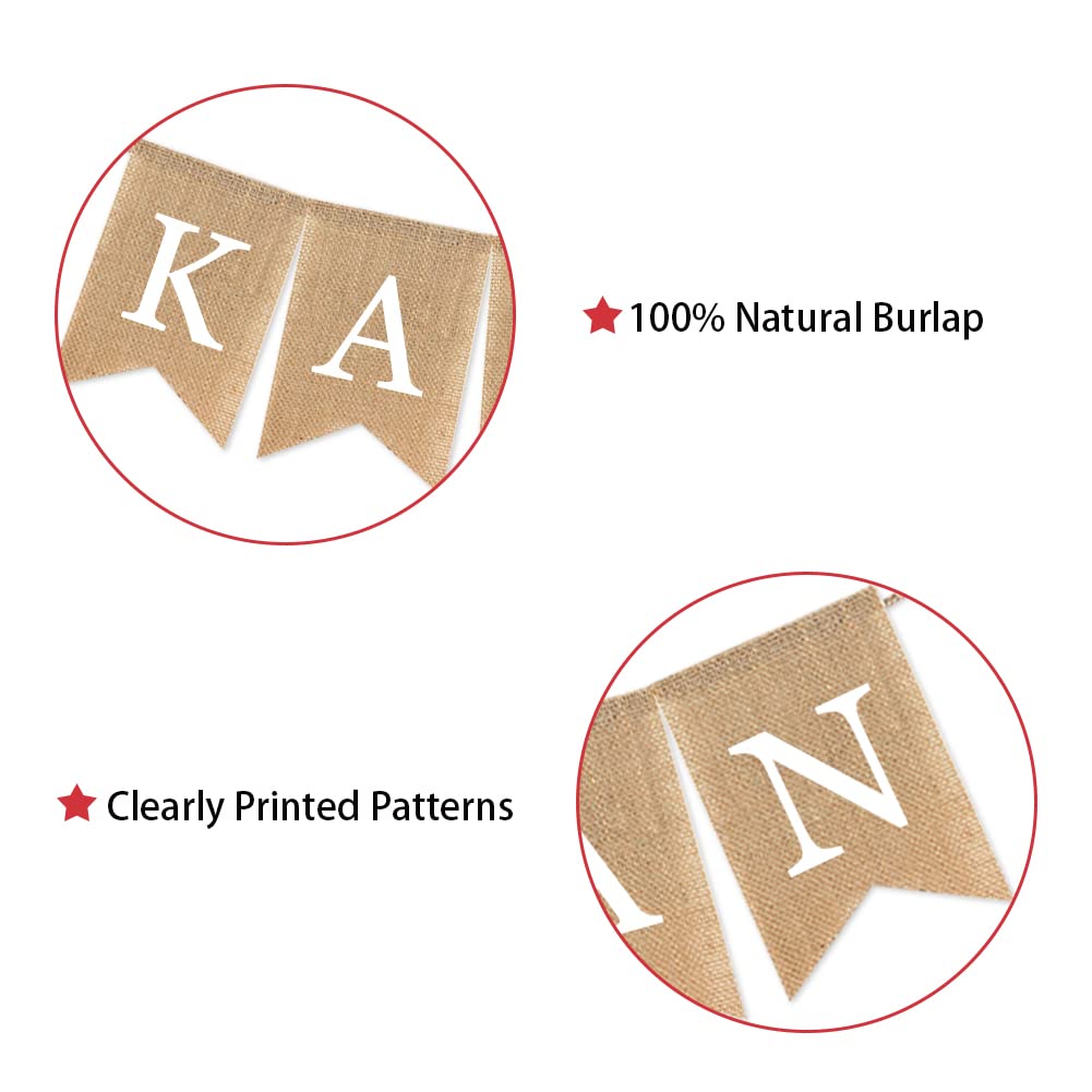 Burlap Ramadan Kareem Banner Muslim Fireplace Mantel Decoration Rustic Ramadan Kareem Bunting Banner For Mantle Fireplace Ramada