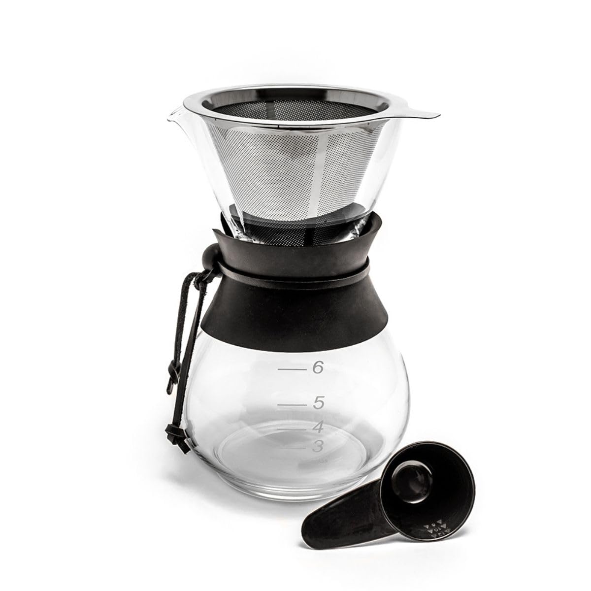 Yama Coffee Drip Pot With Reusable Filter Cone (30oz /w Heat Sleeve)