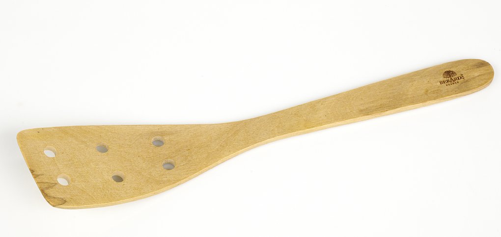 Berard Olivewood Contour Curved 6 Holes, 30Cm/12In Spatula, 12In, Wood