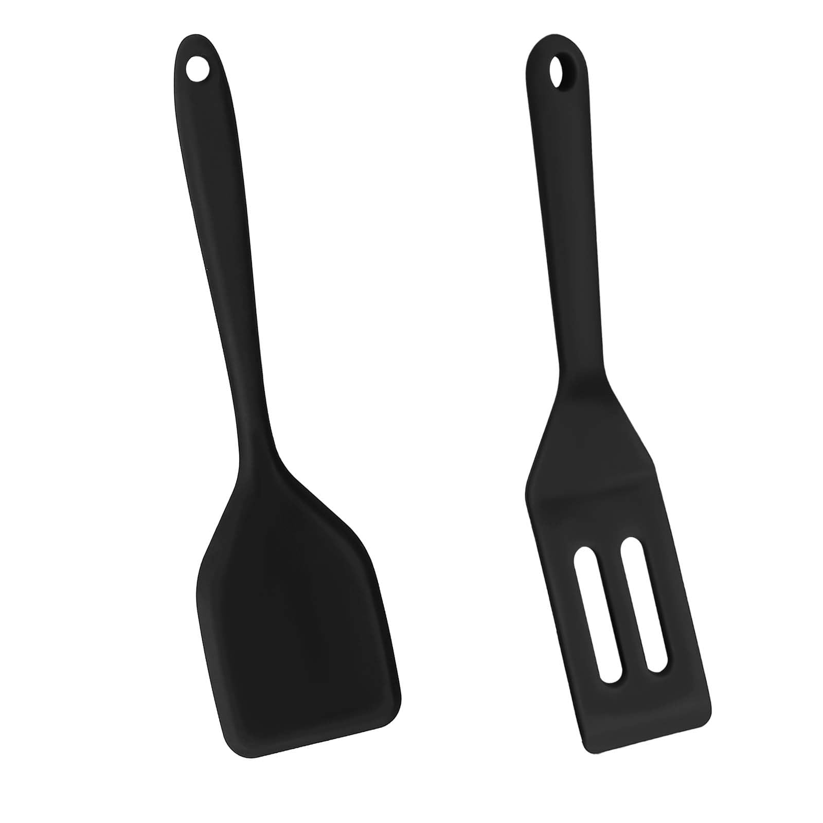 2 Pieces Mini Silicone Spatula, Nonstick Silicone Serve Turner, Small Spatulas for Kitchen Cooking, Heat Resistant Cookie Slotte