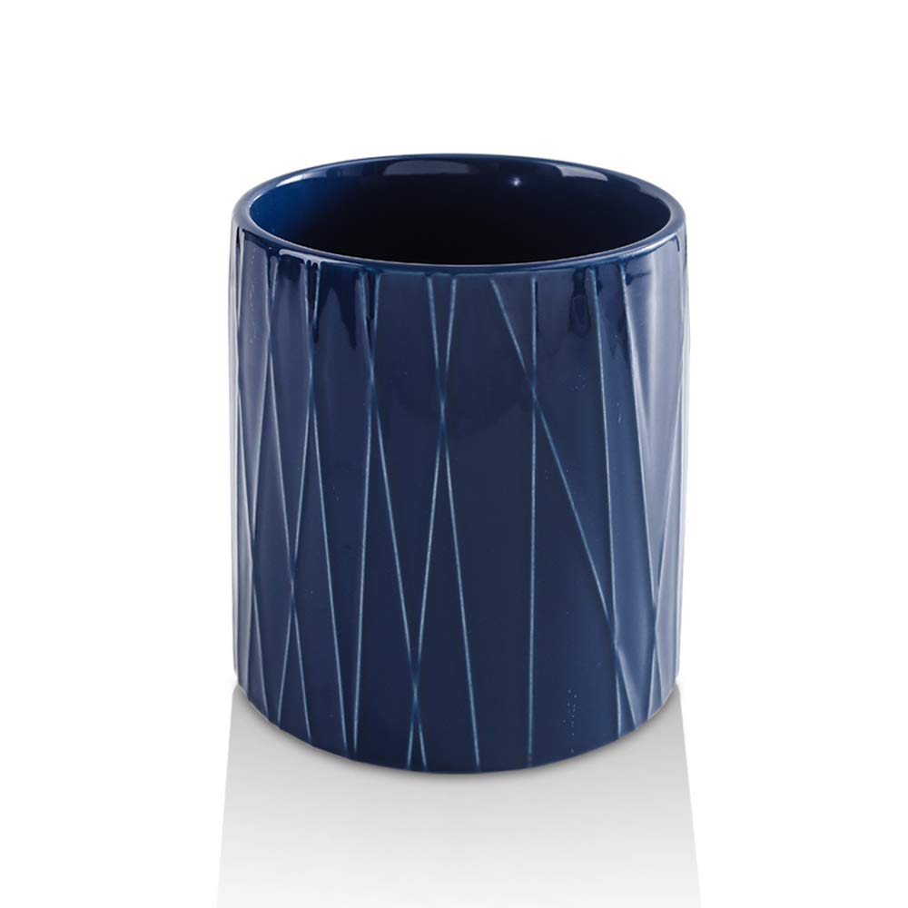 Koov Kitchen Utensil Holder, Large Ceramic Utensil Crock, Deep And Stable, Containers For Household Or Kitchen Use (Aegean)