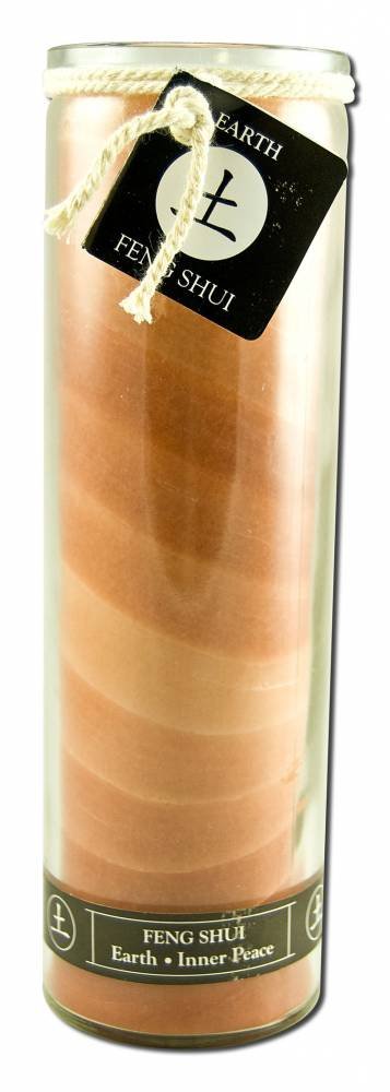 ALOHA BAY Candle Feng Shui Jar Earth Light Brown