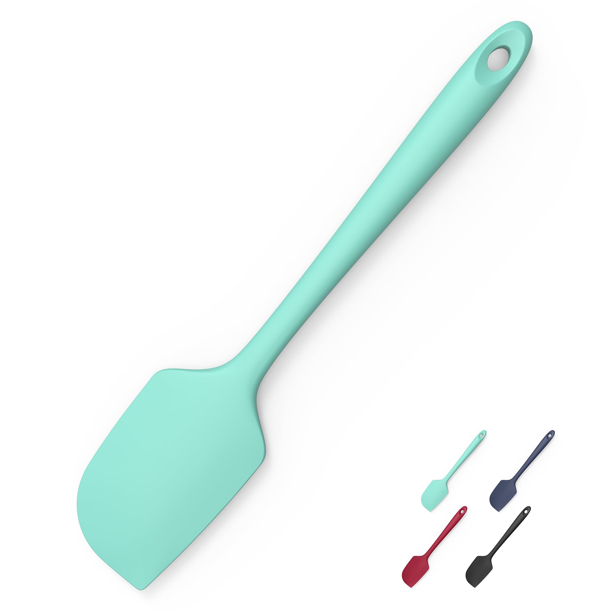 Doosu 600F Heat Resistant Silicone Large Spatula, 11.4in, Aqua Sky