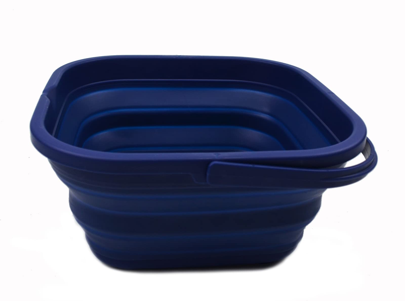 SAMMART 5.5L (1.4 Gallon) Collapsible Square Handy Bucket/Foldable SquareWater Pail/Portable Tub with Handle. (Royal Blue  1)