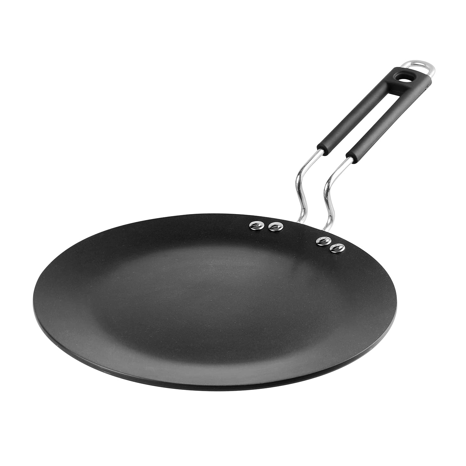 Vinod Hanos Hard Anodised Non Stick Tawa 26.5 Cm | 5.25Mm Thick | 5X Longer Non-Stick Life | Riveted Handle | Tawa For Roti & Ch