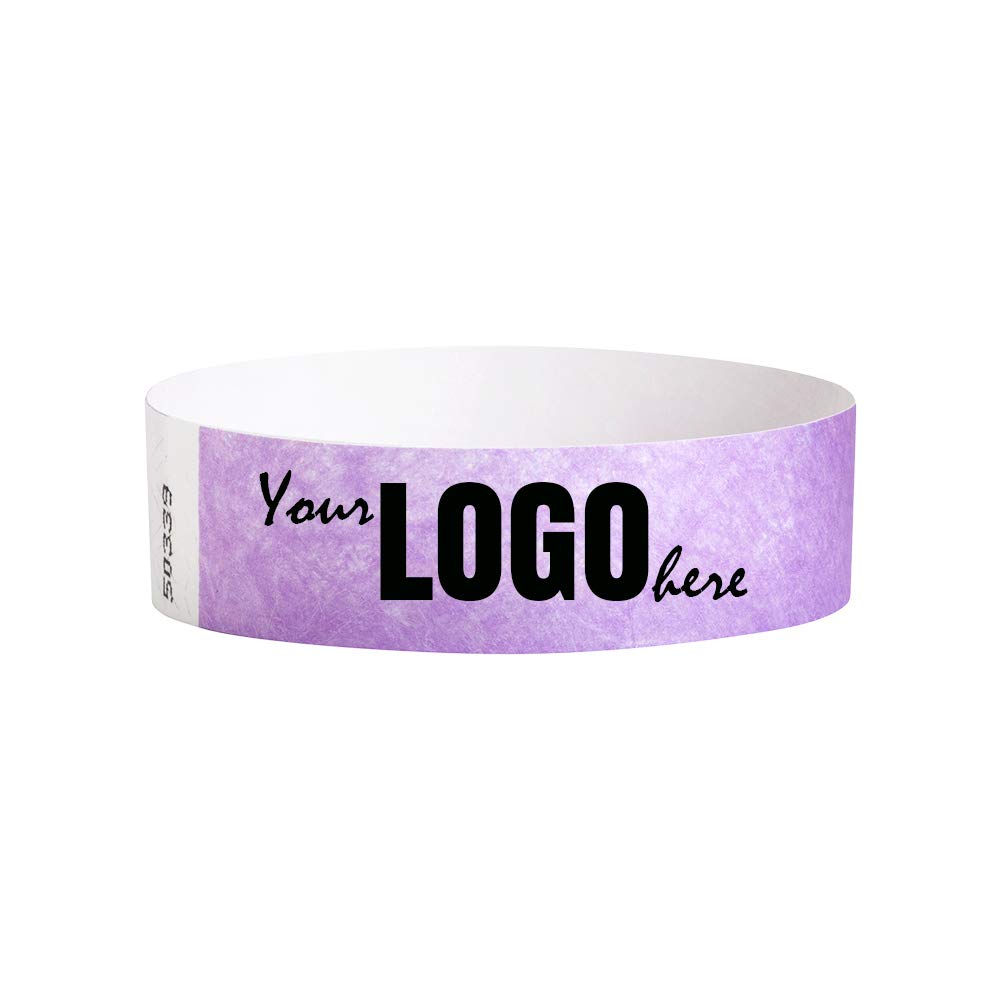 Wristco Berry Custom Imprint Wristbands - 300 Count Tyvek Aa X 10A- Add Any Text Logo And Image  Receive Printed Wrist Band Brac