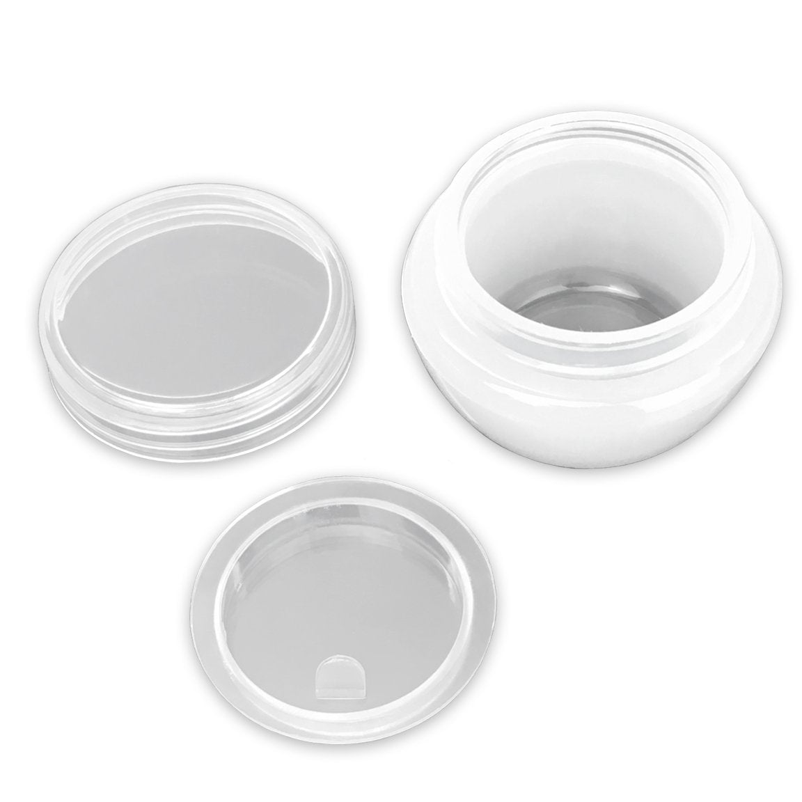 Beauticom 48 Pieces 20G/20Ml White Frosted Container Jars With Inner Liner For Homemade Moisturizers, Lotions, Skin Care Product